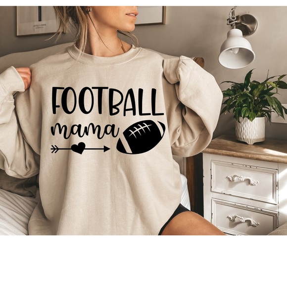 "Trendy Football Mama Sweatshirt - Perfect for Game Day Style!" - Picture 2 of 2